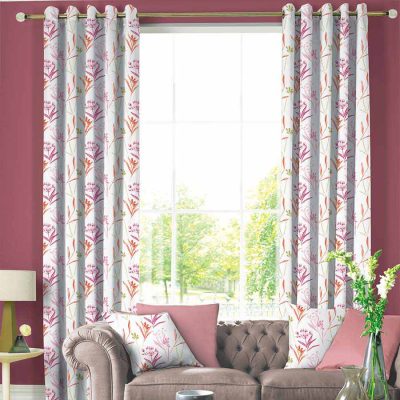 MEADOW LAVENDAR Silky Pink curtain