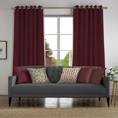 Raffia Burgundy Curtain