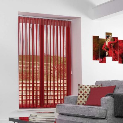 Stripe Red Vertex Blind